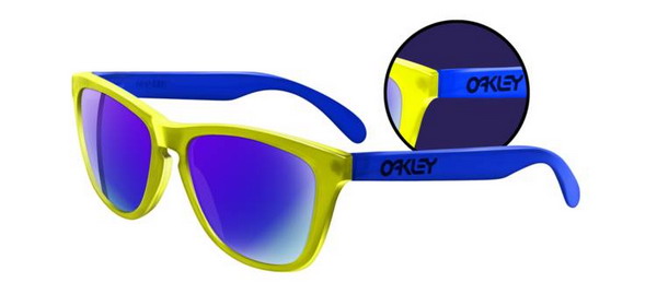 Oakley Frogskins Collectors Editions Blacklight Yellow Blue Blue