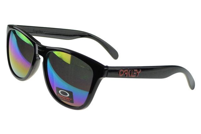 Oakley Frogskin Sunglasses Black Frame Gold Lens