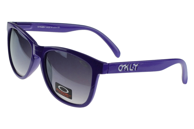 Oakley Frogskin Sunglasses Purple Frame Black Lens