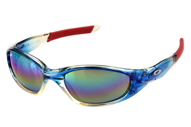 Oakley Juliet Sunglasses Red Blue Frame Colored Lens