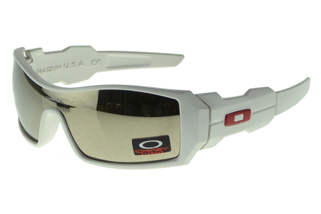 Oakley Oil Rig Sunglasses White Frame Silver Lens