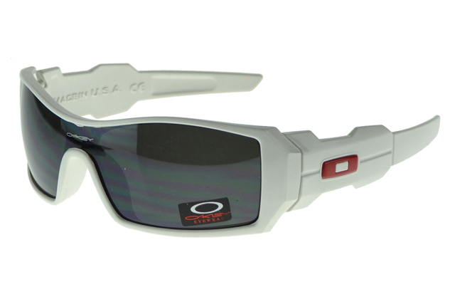 Oakley Oil Rig Sunglasses White Frame Black Lens