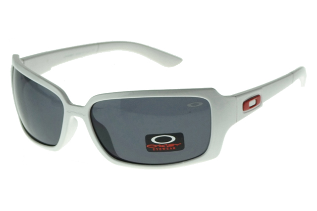 Oakley Polarized Sunglasses White Frame Gray Lens