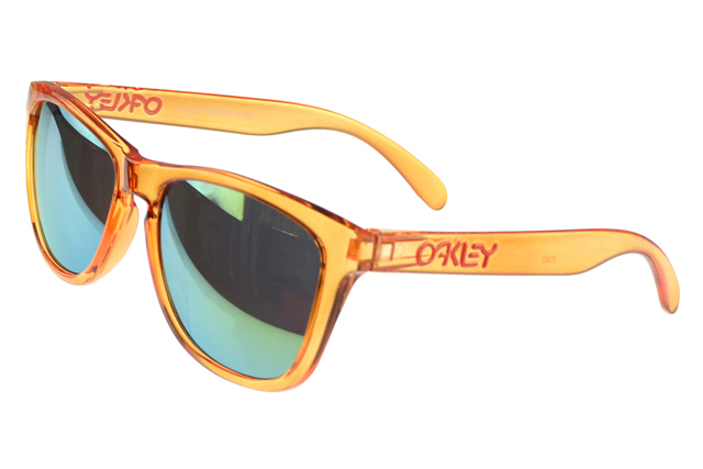 Oakley Frogskin Sunglasses yellow Frame blue Lens