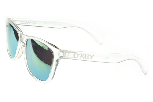 Oakley Frogskin Sunglasses White Frame Blue Lens