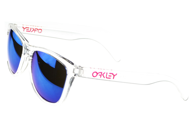 Oakley Frogskin Sunglasses white Frame blue Lens