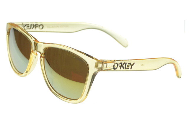 Oakley Frogskin Sunglasses Yellow Frame Gold Lens