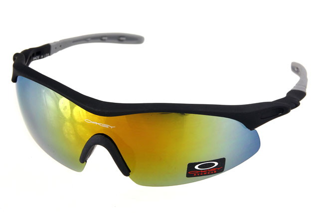 Oakley Radar Range Sunglasses Black Gray Frame Gold Lens