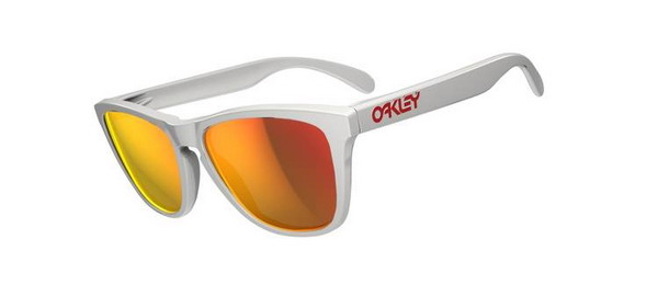 Oakley Frogskins Polished White Ruby Iridium Sunglasses