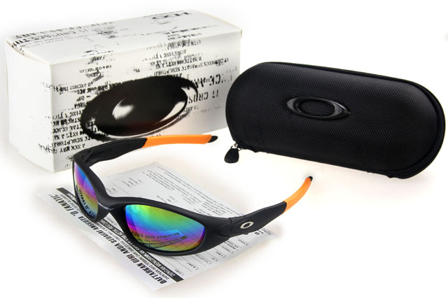 Oakley Juliet Sunglasses Black Orange Frame Chromatic Lens