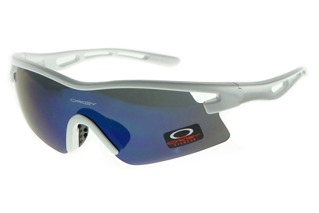 Oakley Radar Range Sunglasses White Frame Blue Lens