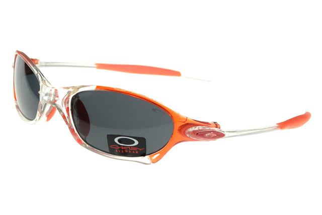Oakley Juliet Sunglasses Orange Frame Black Lens
