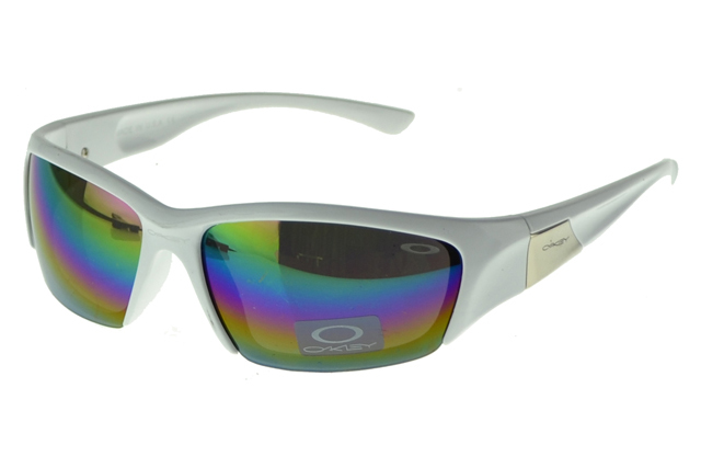 Oakley Asian Fit Sunglasses White Frame Colored Lens