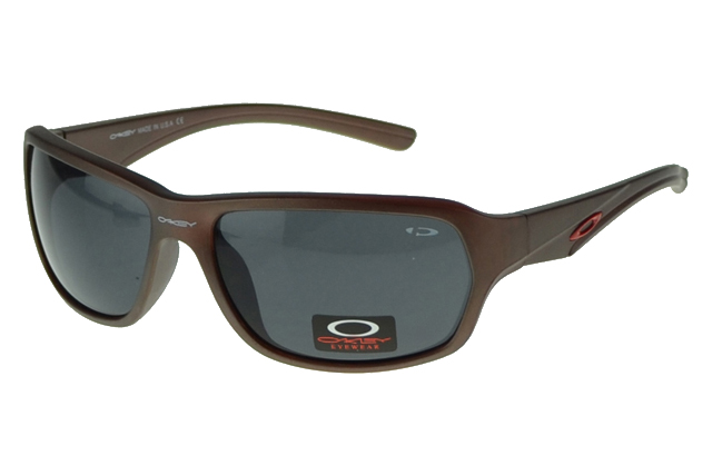 Oakley Polarized Sunglasses Brown Frame Gray Lens