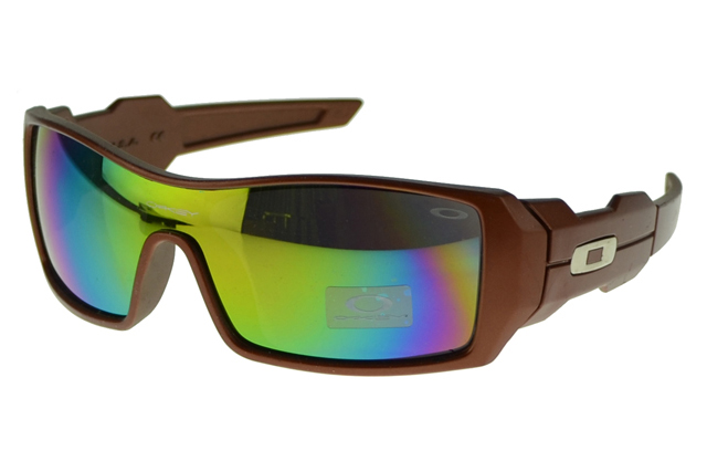 Oakley Oil Rig Sunglasses Brown Frame Colored Lens