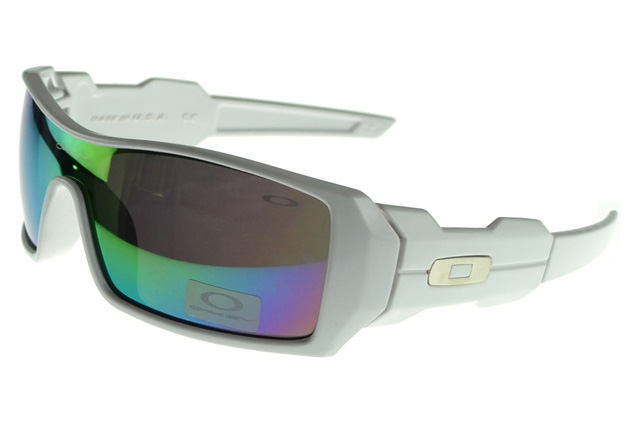 Oakley Oil Rig Sunglasses white Frame black Lens