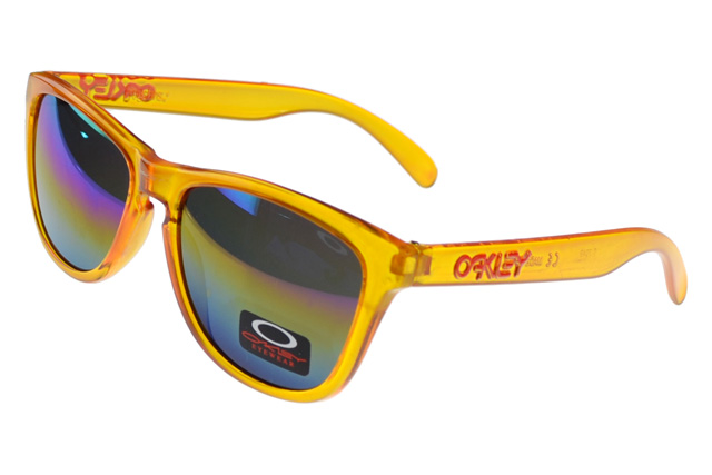 Oakley Frogskin Sunglasses Yellow Frame Purple Lens