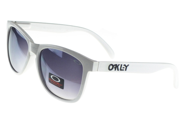 Oakley Frogskin Sunglasses White Frame Black Lens