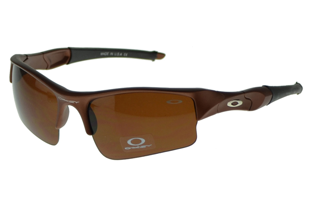Oakley Flak Jacket Sunglasses Red Frame Brown Lens