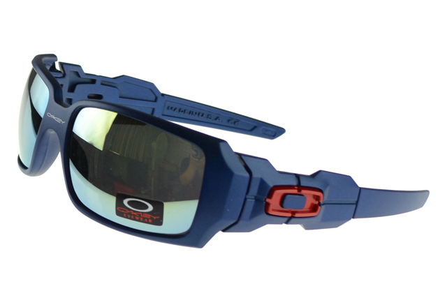 Oakley Oil Rig Sunglasses Blue Frame Colored Lens