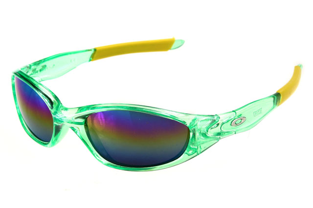 Oakley Juliet Sunglasses Yellow Cyan Frame Chromatic Lens