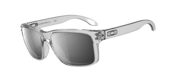 Oakley Holbrook Polished Clear Chrome Iridium Sunglasses
