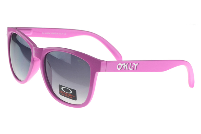 Oakley Frogskin Sunglasses Pink Frame Black Lens