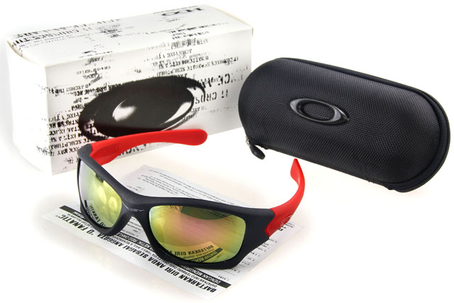 Oakley Radar Range Sunglasses Black Red Frame Brown Lens