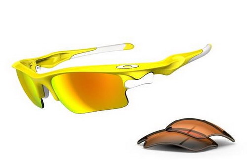 Oakley Fast Jacket Lemon Peel Fire Iridium & Persimmon Sunglasse