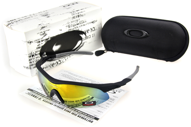 Oakley Radar Range Sunglasses Black Gray Frame Yellow Lens