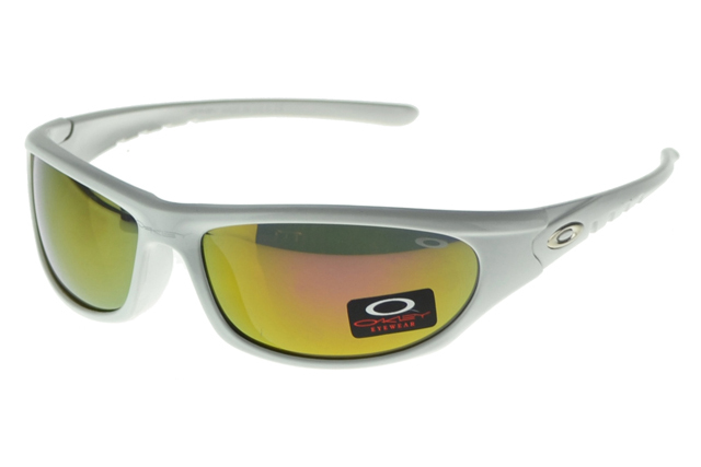Oakley Asian Fit Sunglasses White Frame Yellow Lens