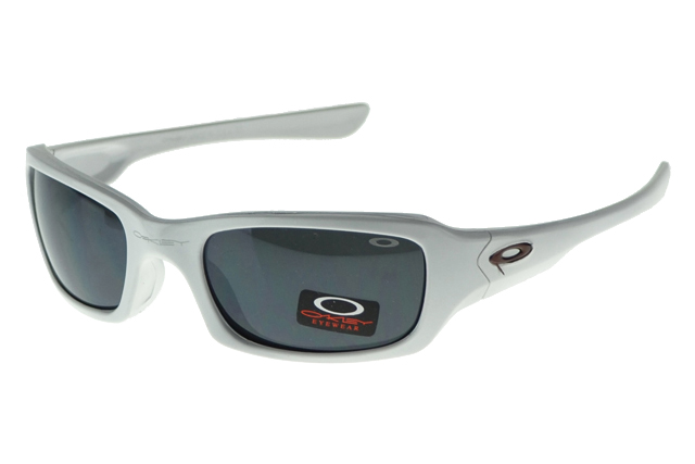 Oakley Polarized Sunglasses White Frame Gray Lens