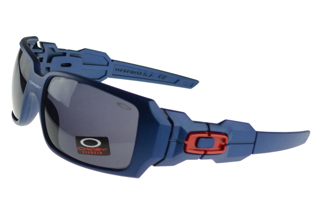 Oakley Oil Rig Sunglasses Blue Frame Gray Lens