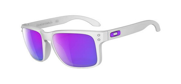 Oakley Holbrook Matte White Violet Iridium Sunglasses