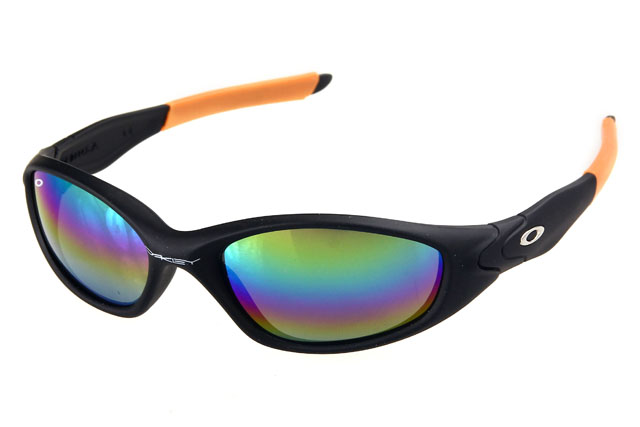 Oakley Juliet Sunglasses Black Orange Frame Multicolored Lens