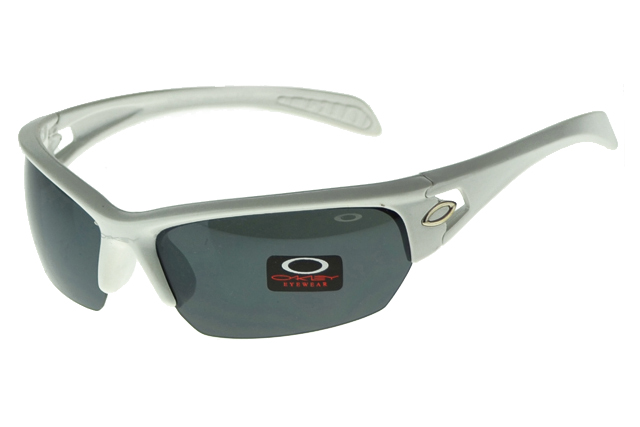 Oakley Flak Jacket Sunglasses Silver Frame Gray Lens