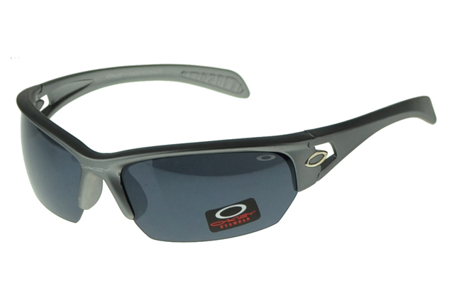 Oakley Flak Jacket Sunglasses Black Frame Gray Lens