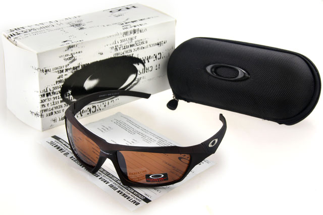 Oakley Flak Jacket Sunglasses Black Frame Tawny Lens