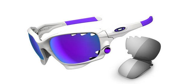 Oakley Jawbone Polished White Violet Iridium Vented Sunglasses