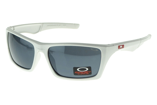 Oakley Polarized Sunglasses White Frame Gray Lens