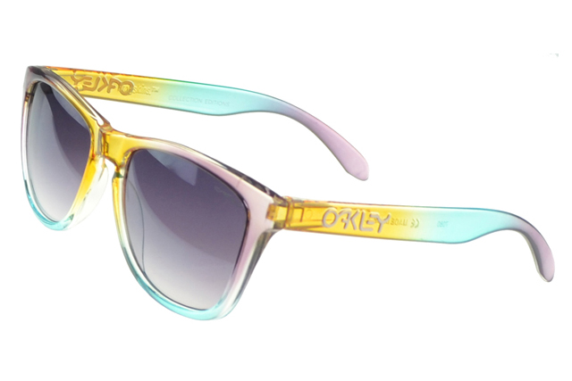 Oakley Frogskin Sunglasses yellow Frame purple Lens