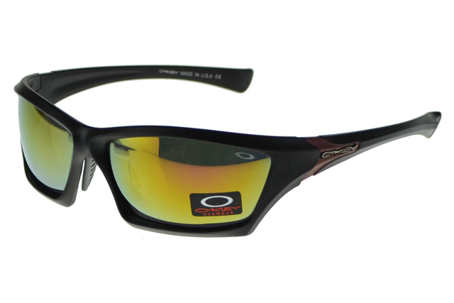Oakley Asian Fit Sunglasses Black Frame Yellow Lens