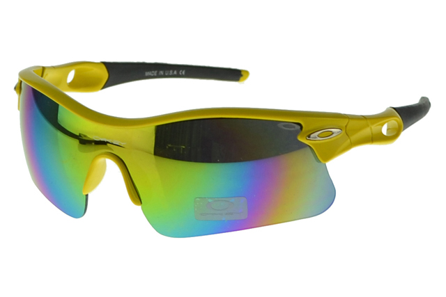 Oakley Radar Range Sunglasses Yellow Frame Three Color Lens