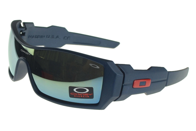 Oakley Oil Rig Sunglasses white Frame blue Lens