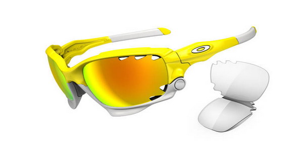 Oakley Jawbone Lemon Peel Fire Iridium Vented & Clear Sunglasses
