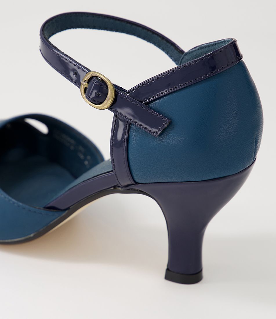 Mandy Navy Ocean Patent Pu Heels