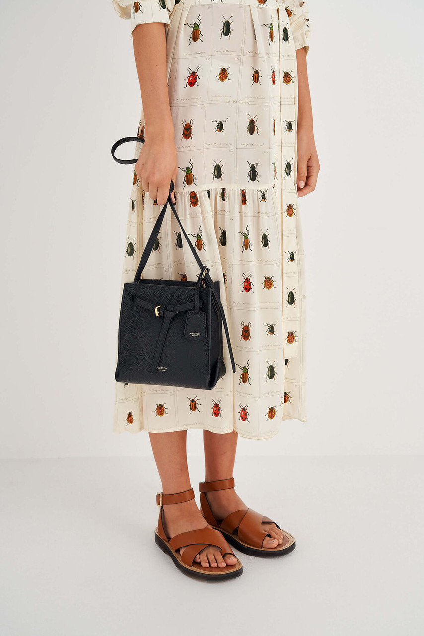 Oroton Margot Black Mini Bucket Bag