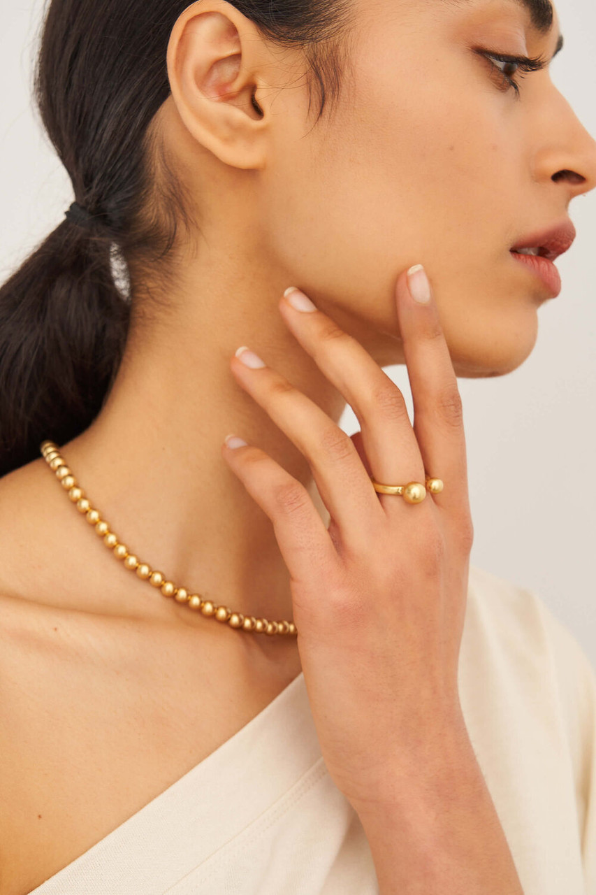 Oroton Blair Worn Gold Double Ring