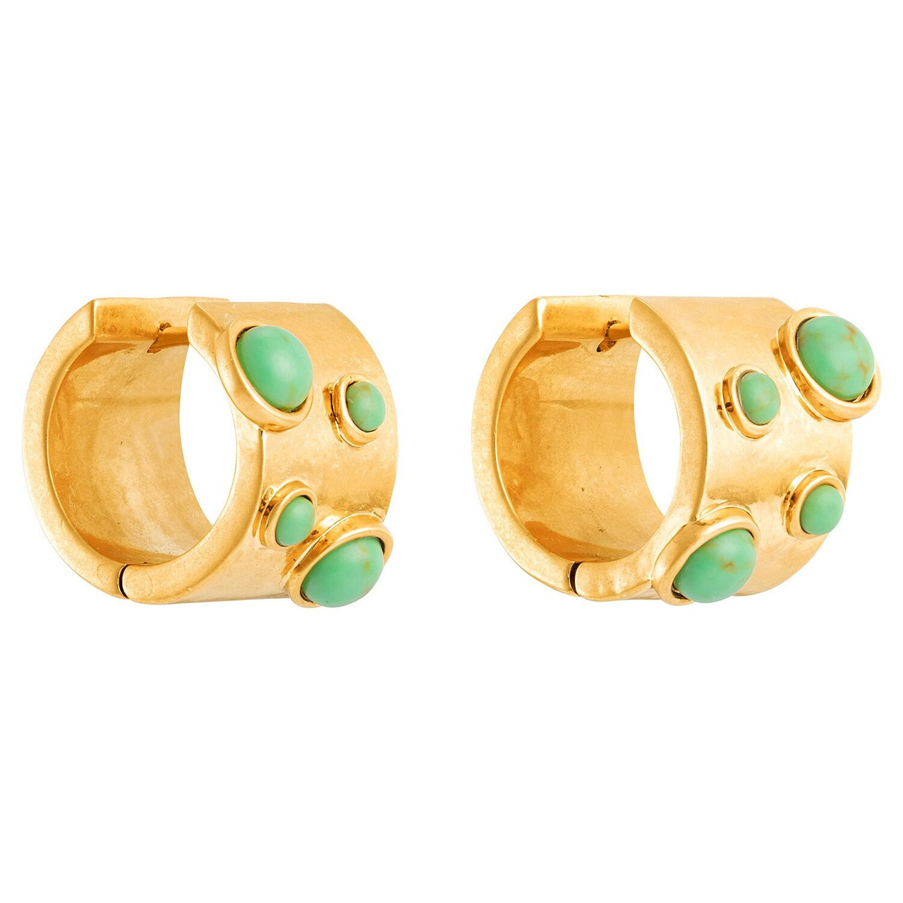 Oroton Arcadia Huggies Worn Gold/ Green