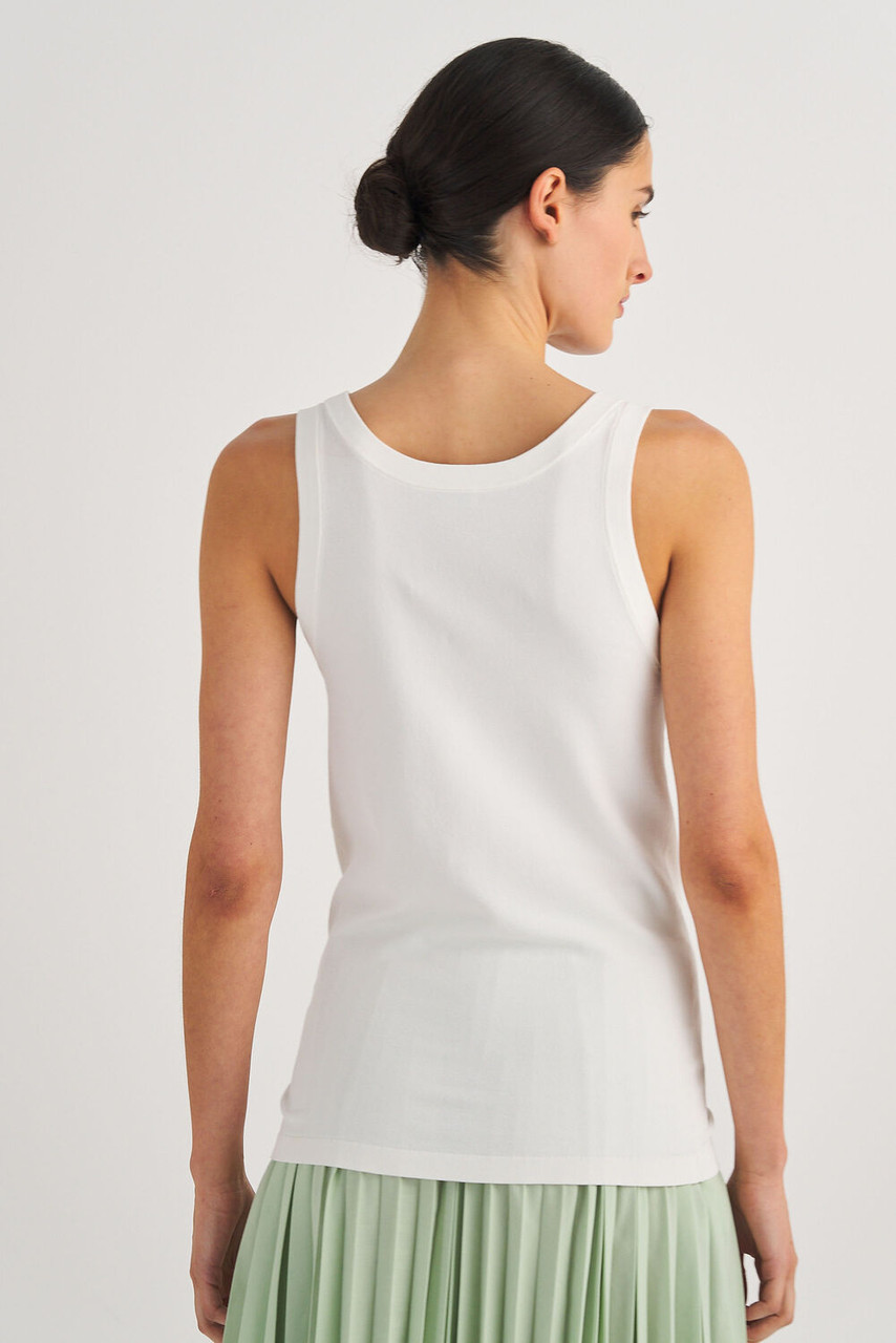 Oroton Knit Tank White